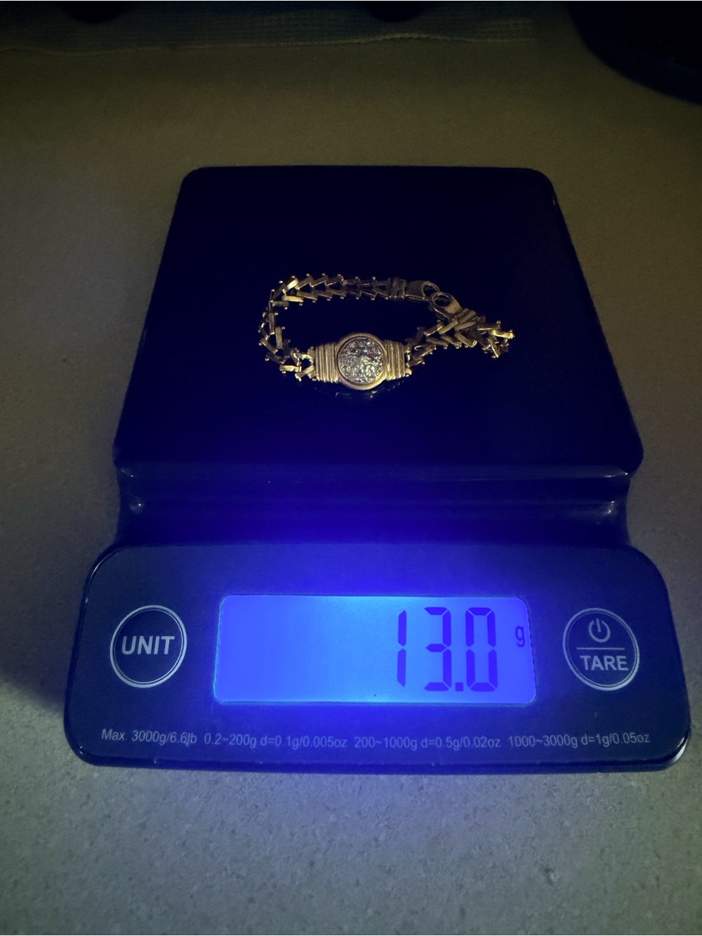 Italian 0.80ct Diamond 14K Gold Pave 'V'
Link Bracelet 13.00 Grams - Picture 7 of 7
